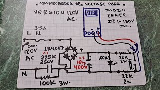 comprobador de DIODO ZENER aqui su Diagrama