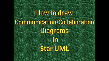 How to draw collaboration or communication diagram in StarUML || UML