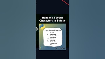 Handling Special Characters in Strings #ai #artificialintelligence #machinelearning #aiagent