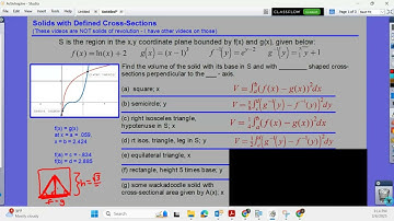 Solids with Defined Shape Cross Sections #3 - triangles, a rectangle, and other