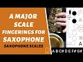 A Major Scale Fingerings on Saxophone