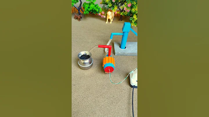 Mini hand pump project water with supply motor cow,goat drink #waterpump #shorts #167