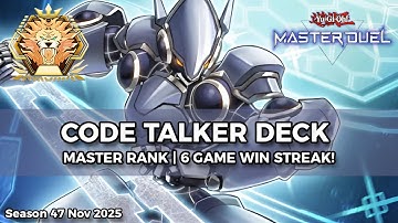 6-0 Streak! Code Talker Mathmech (Diamond-Master) Season 47 - Yu-Gi-Oh! Master Duel