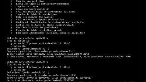 crear nueva tabla de particiones con fdisk