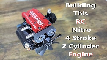 Building A Cheapest RC Engine That Runs!!!  Semto Engine 2-Cylinder 4-Stroke Kit
