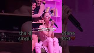 difference of Ariana Grande performing on stage