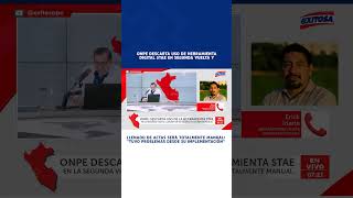 🔴🔵 ONPE descarta uso de herramienta digital STAE en segunda vuelta