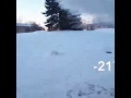 Water turning to steam outside in the cold