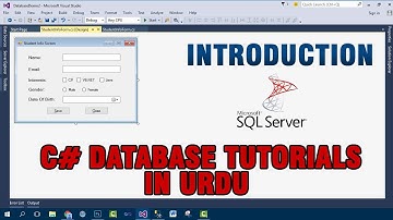 P(1) C# Database Tutorial In Urdu - Introduction