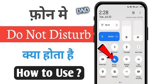 Dnd Mode Kya Hoya Hai | Do Not Disturb Mode Kya Hota Hain