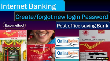 Forgot password or Create new login password for Post office saving bank account Internet Banking