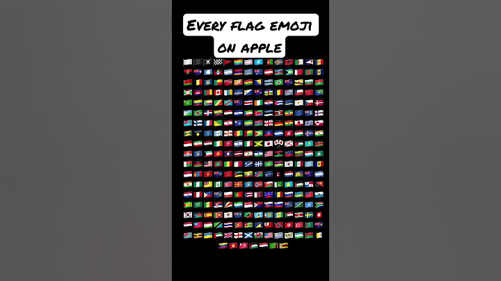 Every flag emoji on apple