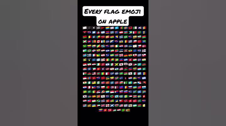 Every flag emoji on apple
