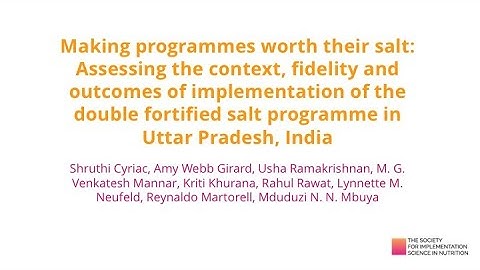 RESEARCH SPOTLIGHT: Applying the SISN Framework to inform program implementation