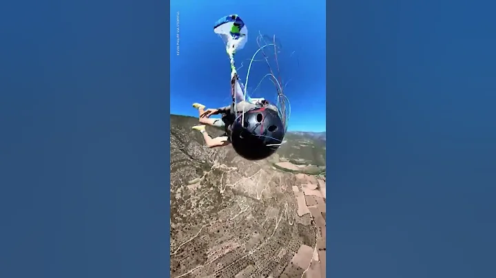 Paraglider escapes death after parachute fails to open | USA TODAY #Shorts