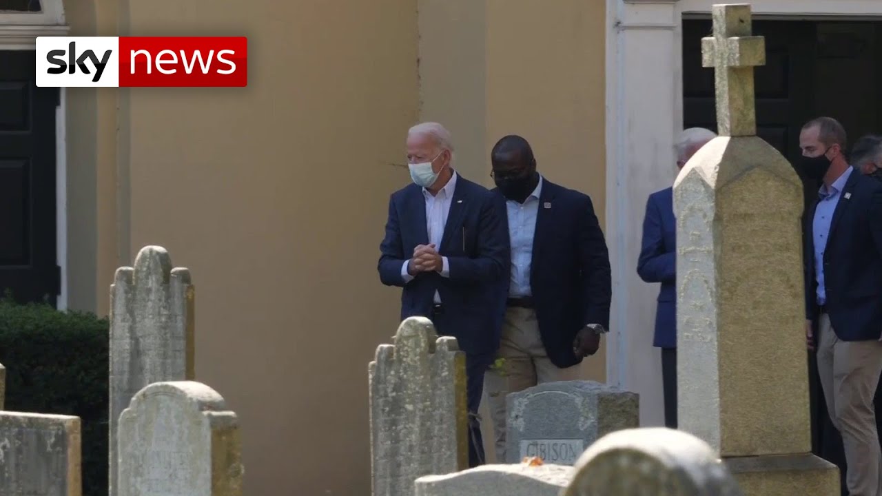 Biden visits graves of his late son, daughter and first wife