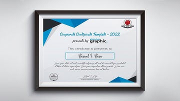Modern Certificate Template Design  - Photoshop Tutorial