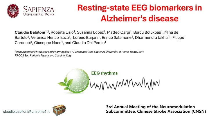 Talk of Babiloni: EEG in Alzheimer's disease for 3rd Annual Meeting of Chinese Stroke Association