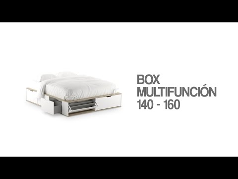 Cama box Mobilarg Cama 6442 2 plazas color blanco fabricada en melamina