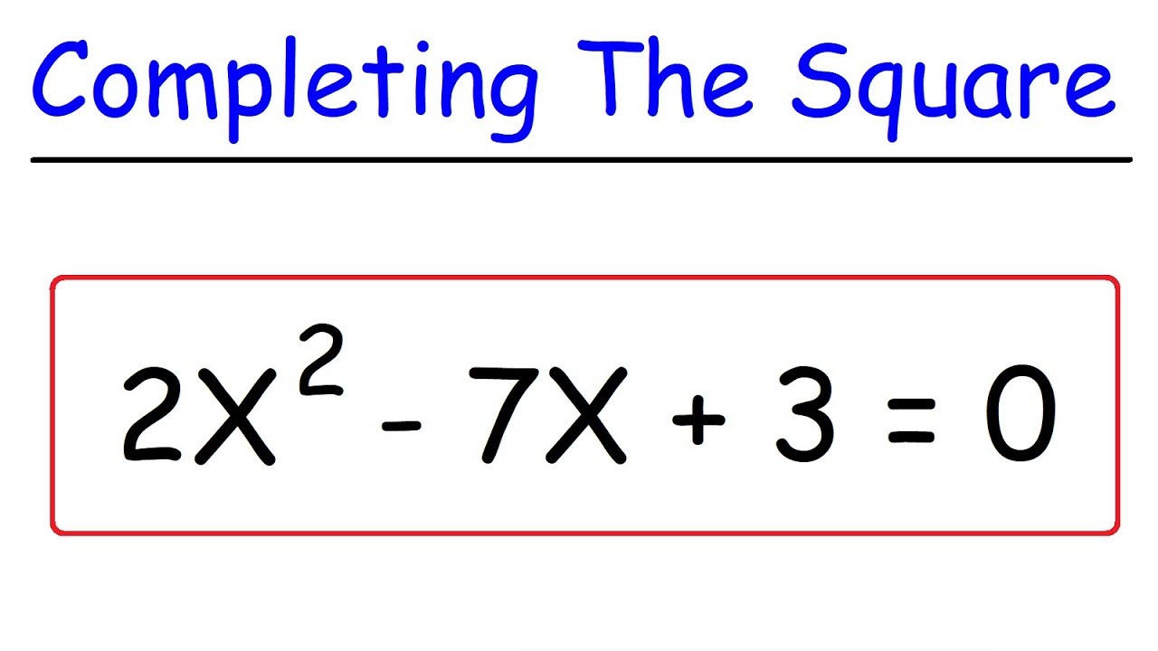 solving quadratic equations completing the square assignment