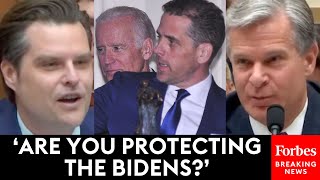 'Sounds Like A Shakedown, Doesn't It?': Matt Gaetz Confronts Wray With Alleged Hunter Biden Message