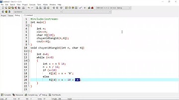 Chuyển số nguyên từ hệ 10 sang hệ 16