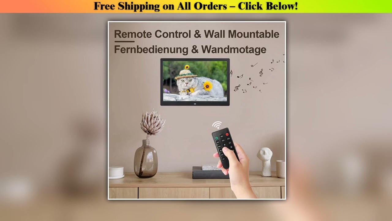 Support USB SD Card Music Video Multi-Slideshow 12 13 14 15 15.4 INCH Digital Photo Frame LCD