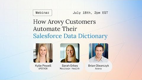 Automate your Salesforce Data Dictionary with Arovy