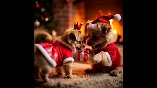 Petit chien a une visite - Little puppy has a visit