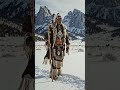 Frozen waterfalls stand as silent witnesses #NativeAmerican #NativePride  #WarriorSpirit