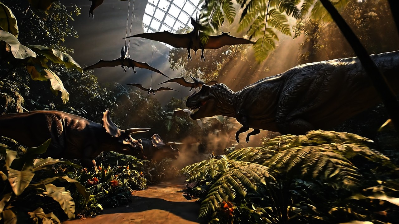 An empty dinosaur museum - YouTube