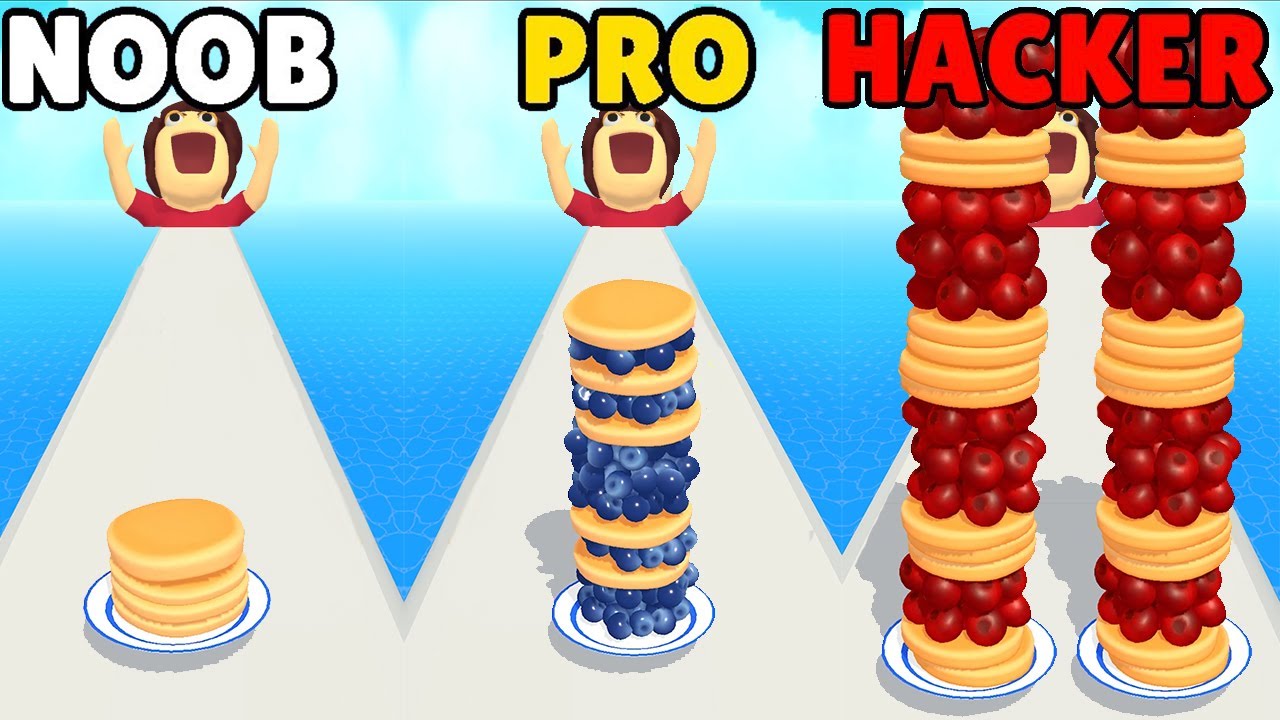 NOOB vs PRO vs HACKER in Pancake Run