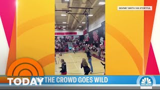 Watch: Teen with special needs makes thrilling buzzer beater shot