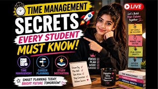 ⏰ Time Management Secrets Every Student Must Know! 🚀 | career #pomodoro #studywithme #live