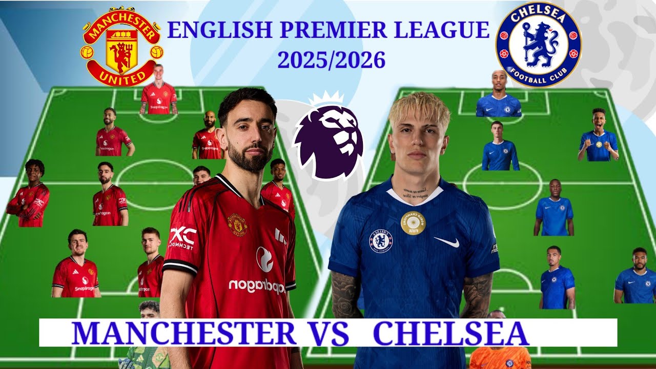 MANCHESTER UNITED VS CHELSEA POTENTIAL STARTING LINEUP/SQUAD DEPTHS ENGLISH PREMIER LEAGUE 2025/2026