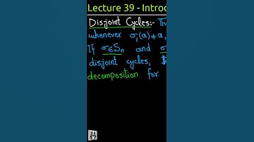 Order of a permutation - The Mathematics Outlet - Lec 39 #shorts #youtubeshorts #short