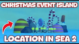 Christmas Event Island Location In Second Sea  Blox Fruits Christmas Event Island