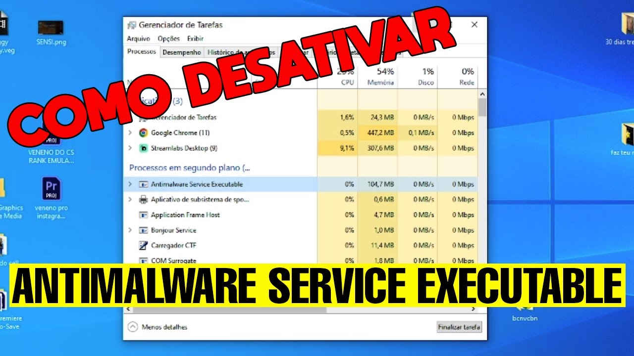 Antimalware Service Executable Jak Usunac - Antimalware service executable usando muita memoria - COMO DESATIVAR