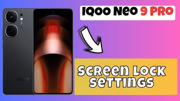 Screen lock settings IQOO Neo 9 Pro || How to set screen lock settings options