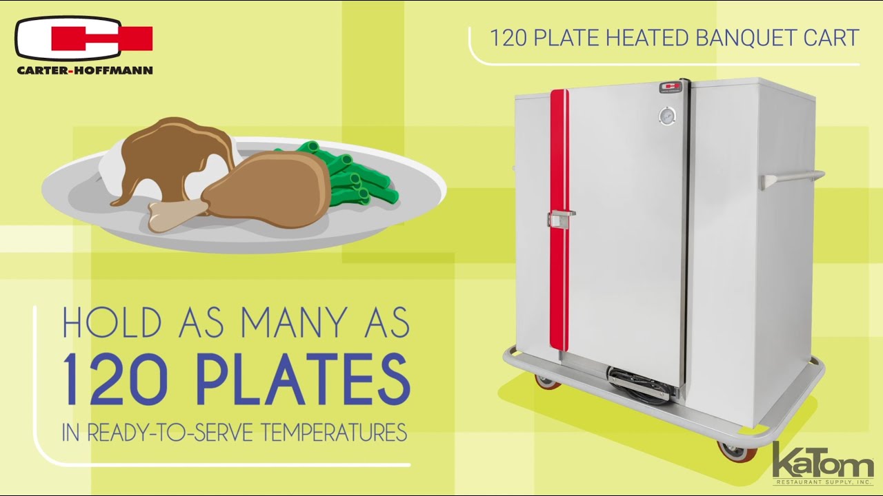 Carter-Hoffmann 120-Plate Heated Banquet Cart (BB96)