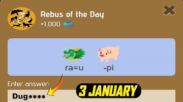 Rebus of the day ZOO 3 January | ZOO Rebus and Riddle Today | ZOO Story bot Riddle of the day