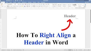 How To Right Align a Header in Word