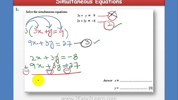 Simultaneous Equations Q1 | O Level - 4024  IGCSE - 0580 | Mathematics