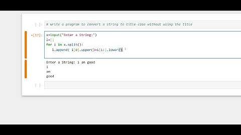 write a program to convert a string to title case without using the title