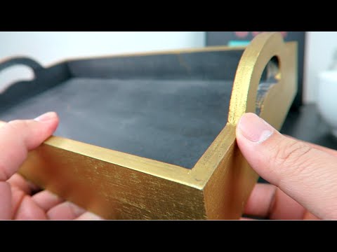 Como fazer: transformar a madeira em ouro Usando Rub n Buff | HiAnde Vlogs