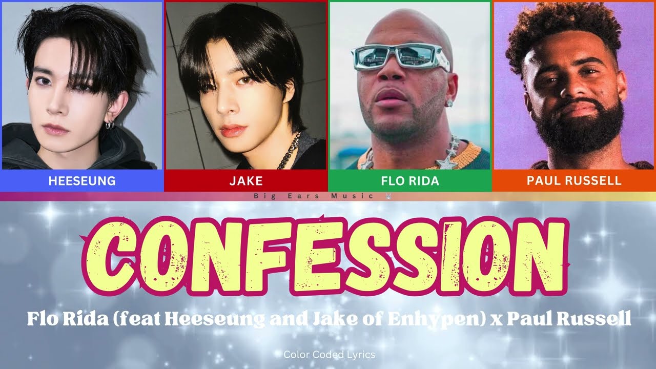 Flo Rida 'Confessions feat. HEESEUNG & JAKE of ENHYPEN x Paul Russell' Lyrics | (Color Coded Lyrics