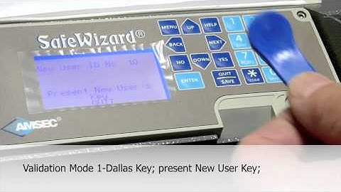 AMSEC SafeWizard Adding a User Key