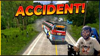 තවත් අනතුරුදායක රිය අනතුරක්|#ets2 #busgames #laahiru