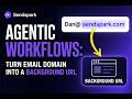 Agentic Workflows Turn Email Domain Into A Background URL 