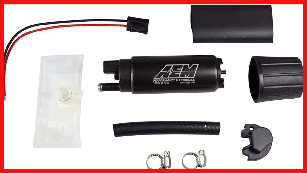 AEM 50 1000 High Flow In Tank Fuel Pump, Black, 4 055 x 1 535 x 1 535 inches
